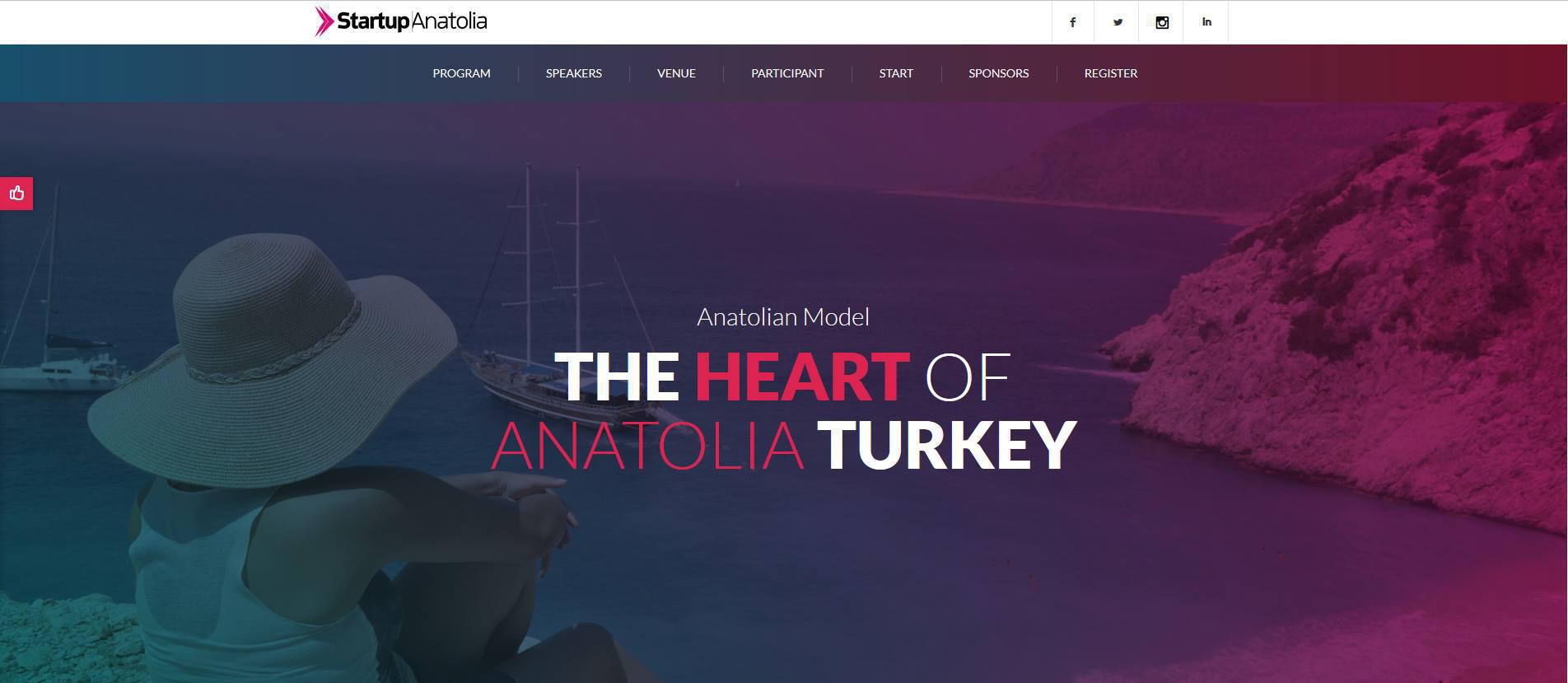 Startup Anatolia etkinliği başlıyor.
